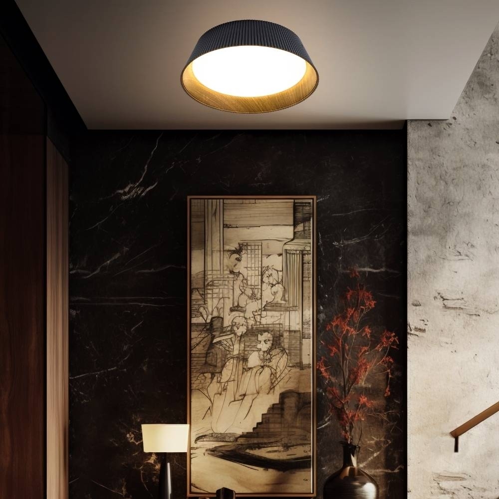 PENDENTE LED OTTAWA 36W AJUSTAVEL 3000K 4000K 6000K 2900LM PRETO 45CM REDONDO - HEVVY