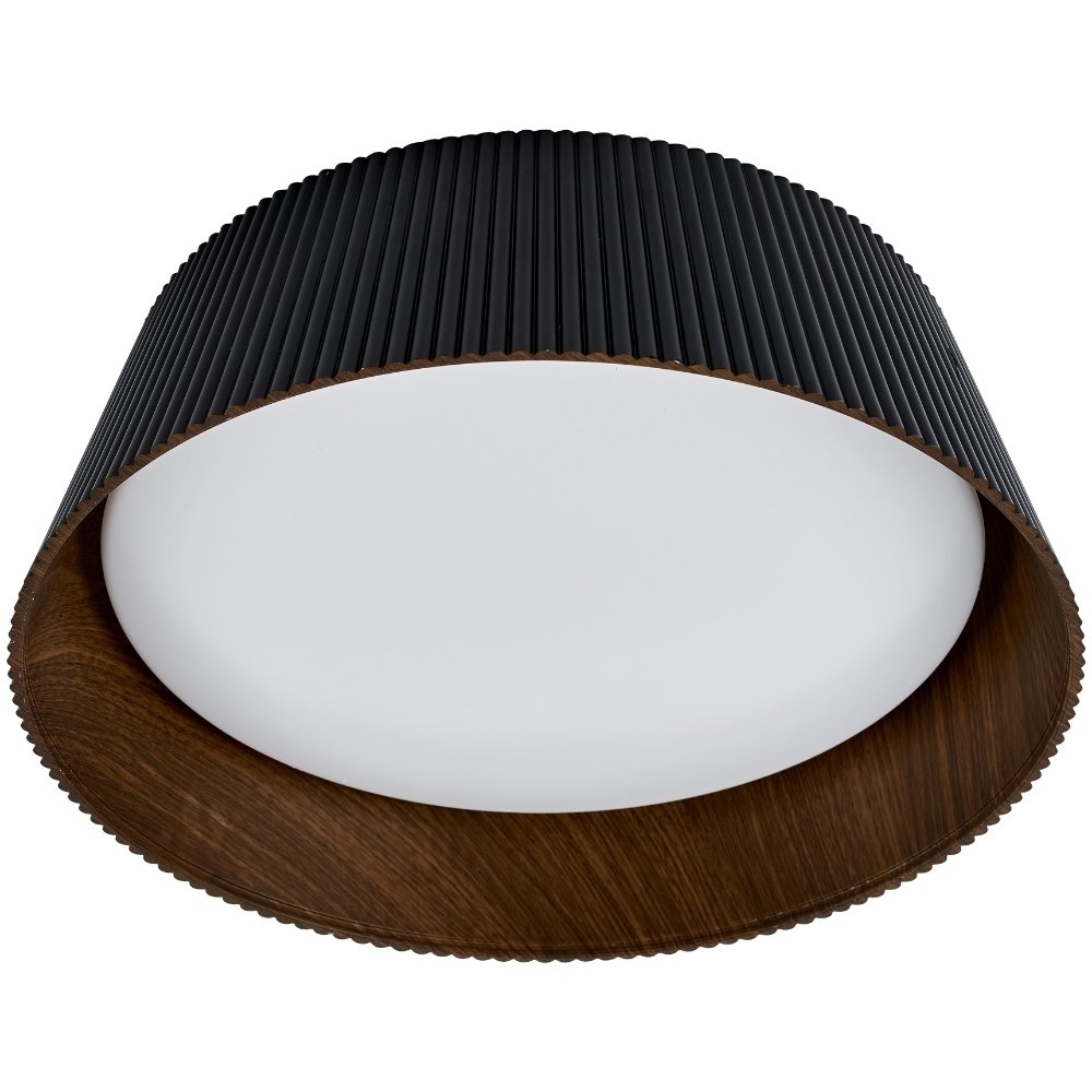 PENDENTE LED OTTAWA 36W AJUSTAVEL 3000K 4000K 6000K 2900LM PRETO 45CM REDONDO - HEVVY