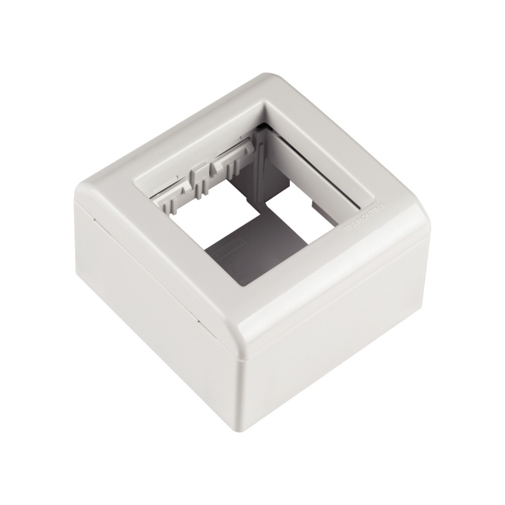 CAIXA + TAMPA 2 POSTOS BRANCO LIZFLEX - TRAMONTINA