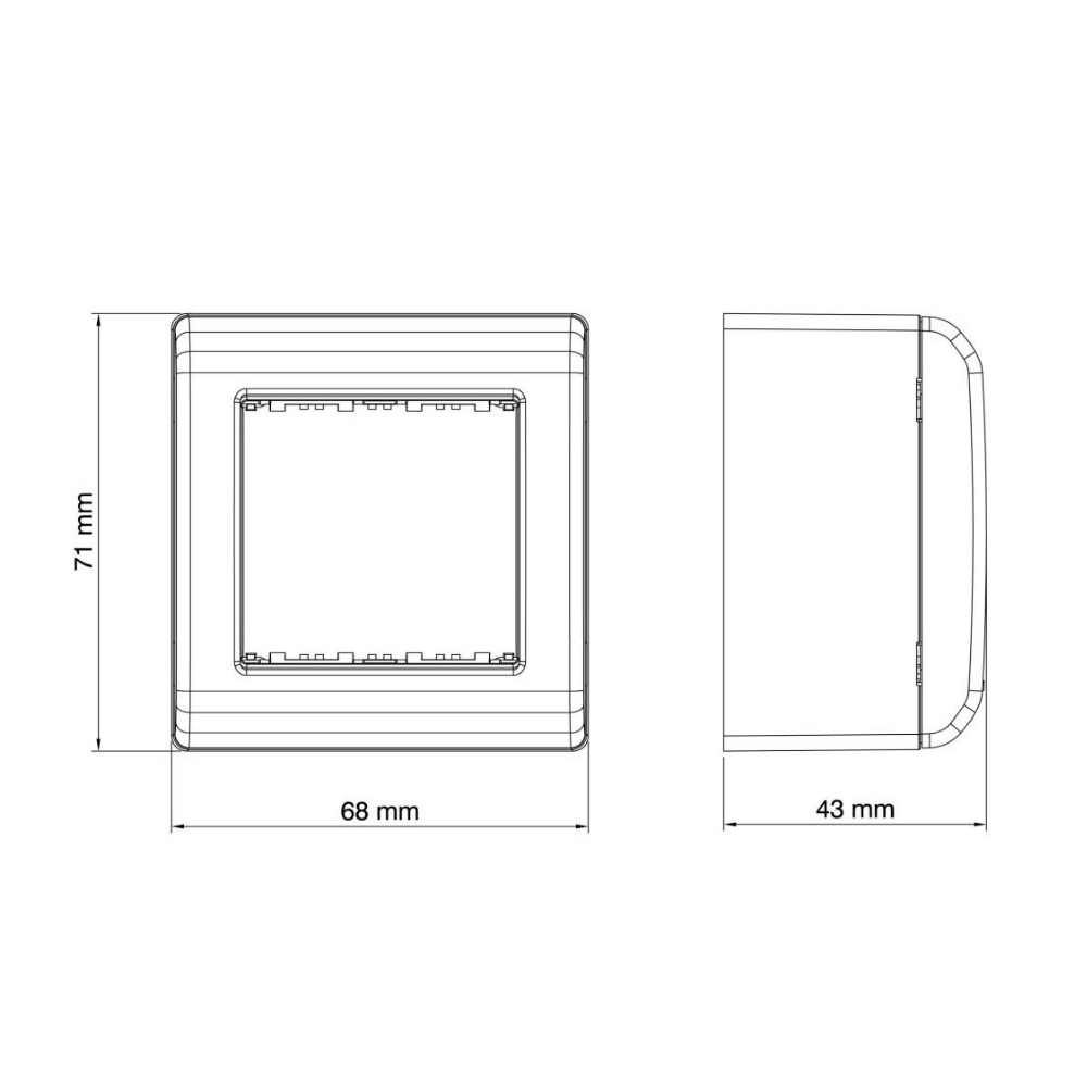 CAIXA + TAMPA 2 POSTOS BRANCO LIZFLEX - TRAMONTINA