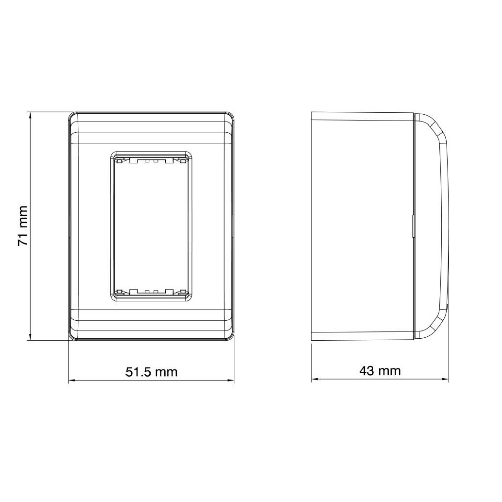 CAIXA + TAMPA 1 POSTO BRANCO LIZFLEX - TRAMONTINA