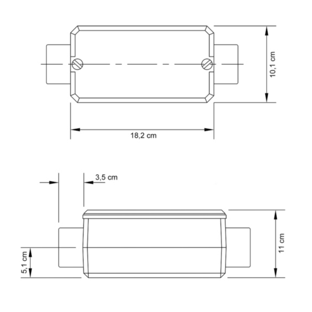 CONDULETE C ALUMINIO 2.1/2 POLEGADAS SEM ROSCA COM TAMPA CEGA - TRAMONTINA