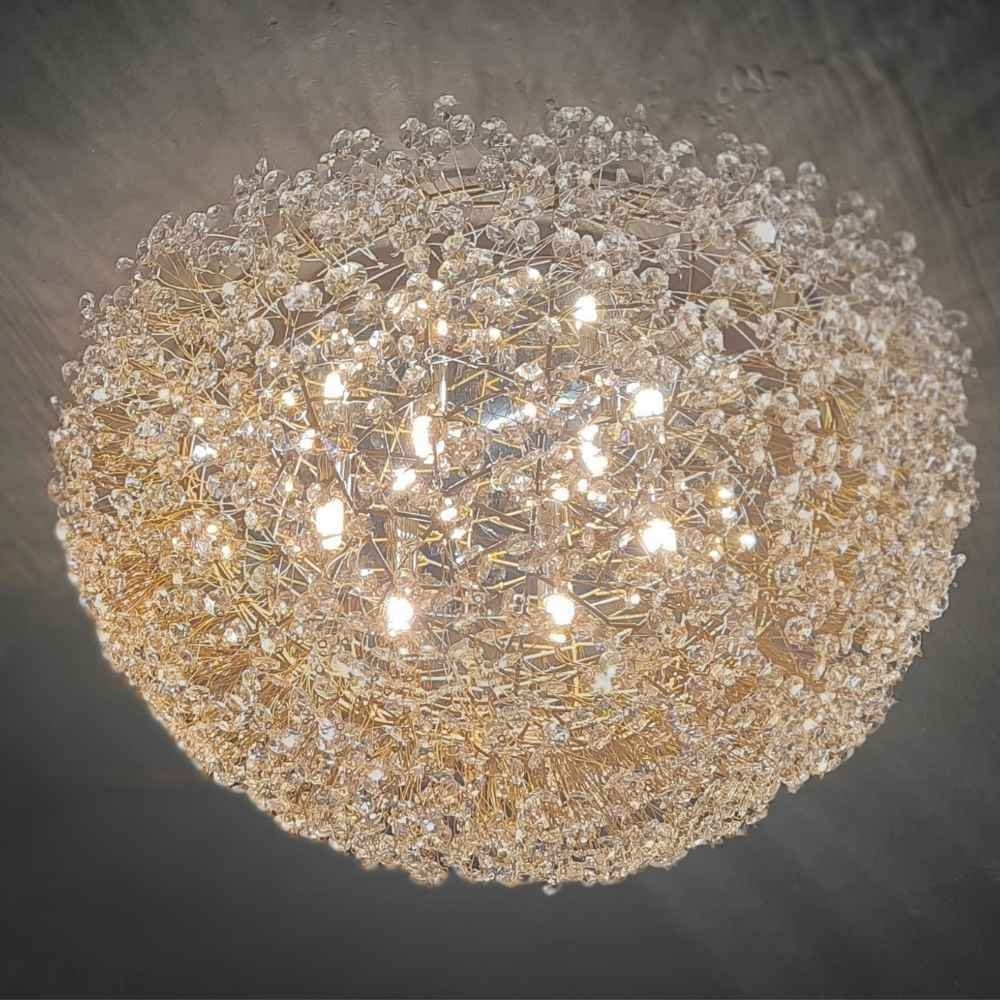 PLAFON PARA 4 LAMPADA G9 CRISTAL 40X20CM - LAMPLUZ