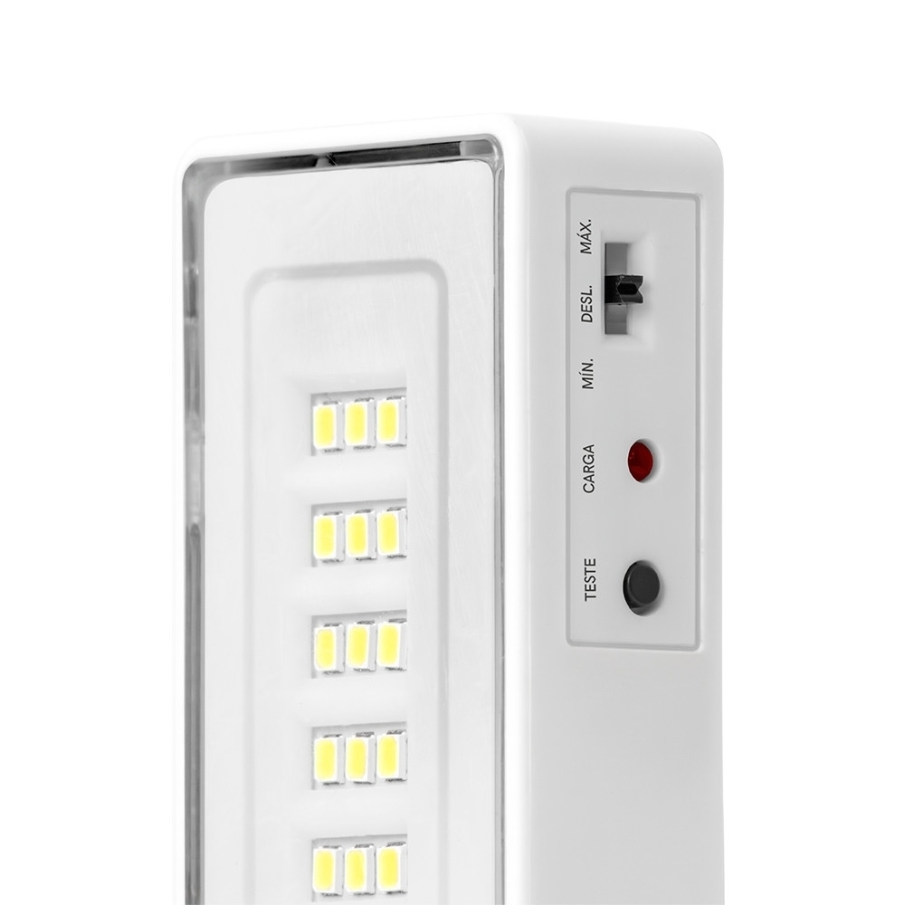 LUMINARIA LED EMERGENCIA 30 LEDS 1W 50/100LM BIVOLT - BLUMENAU