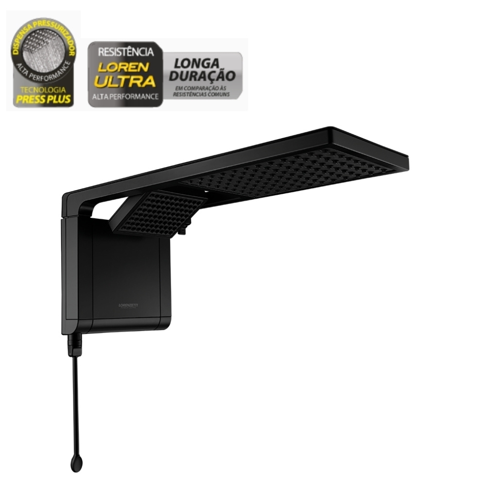 CHUVEIRO ACQUA DUO 7800W 220V PRETO FOSCO - LORENZETTI