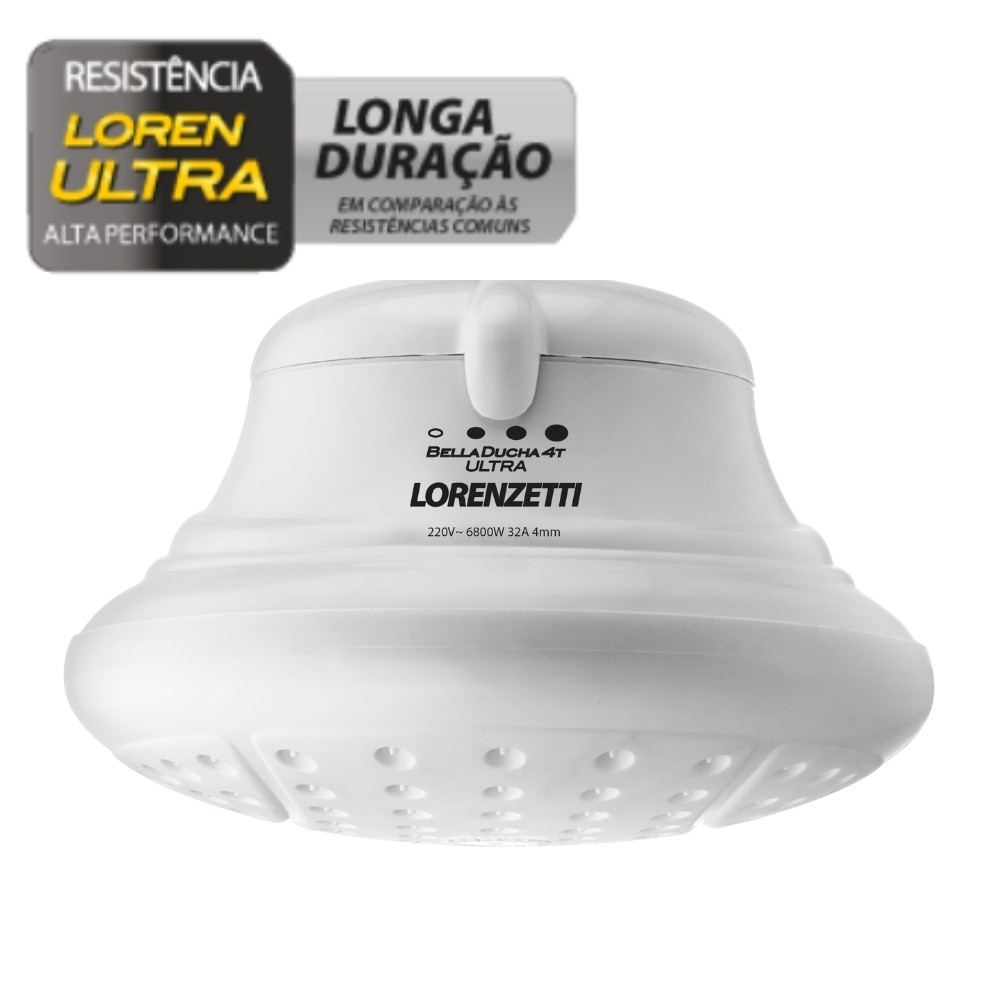 Chuveiro Bella Ducha 4 Temperaturas Branco 6800w 220v - Lorenzetti