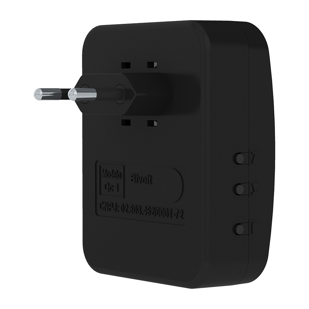 CAMPAINHA SEM FIO 56 SONS PARA TOMADA BIVOLT PRETO - QUALITRONIX