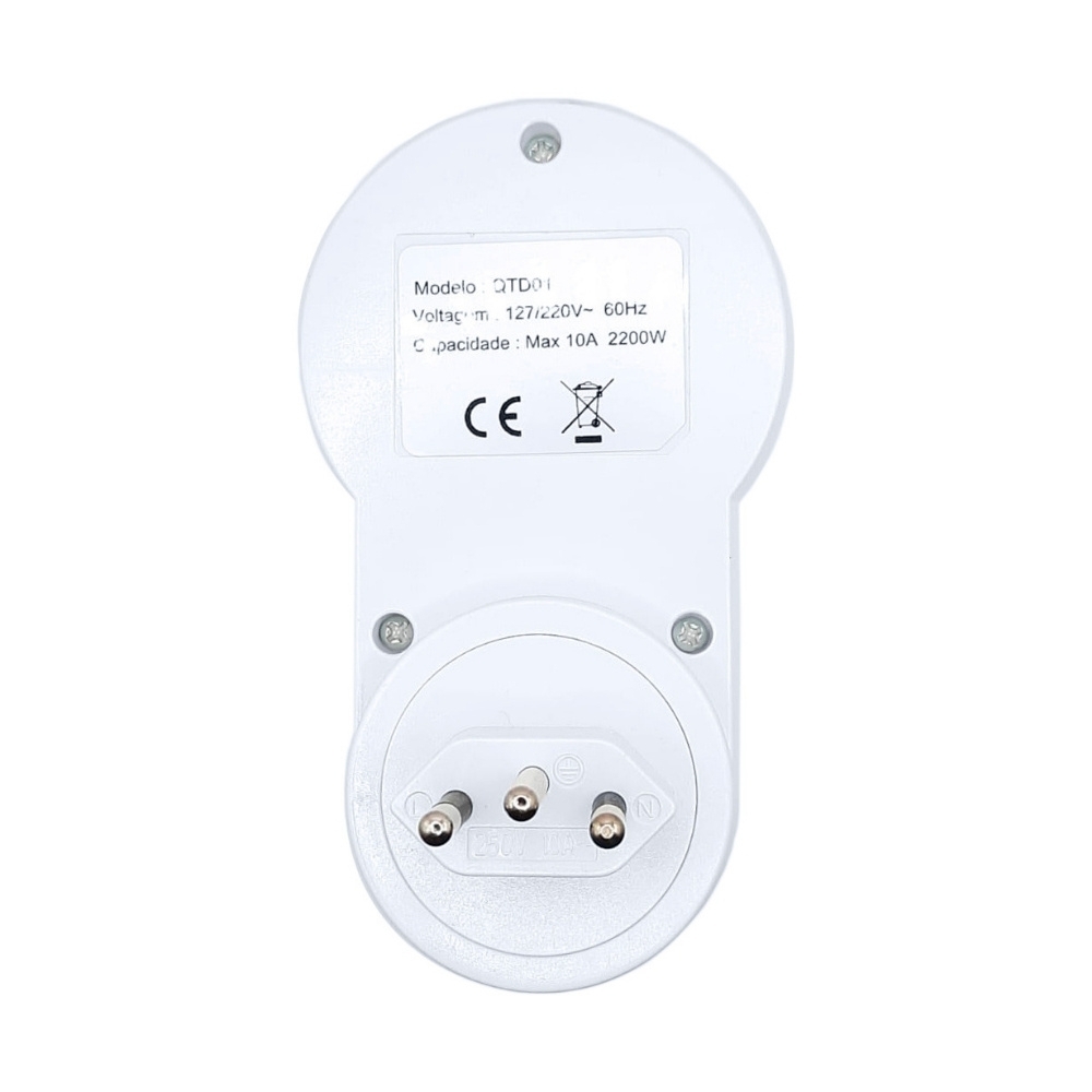 TIMER DIGITAL 40P PARA TOMADA BIVOLT - QUALITRONIX