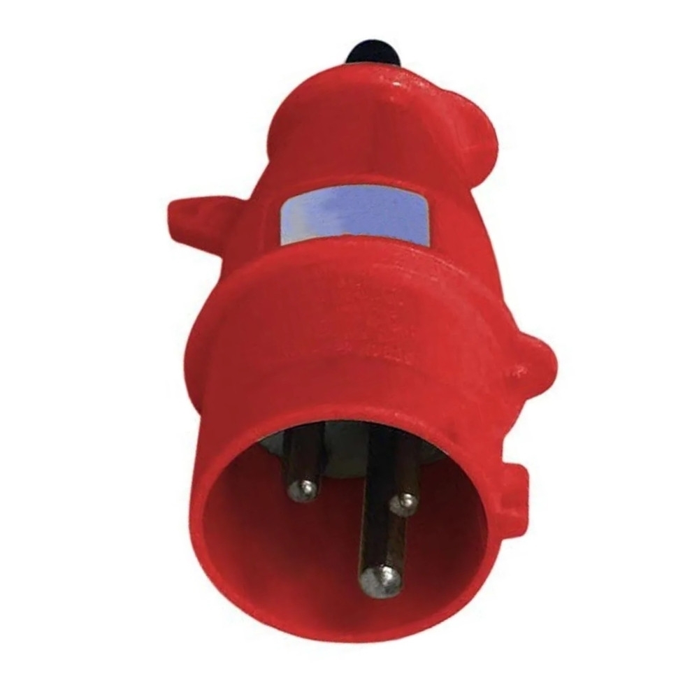 PLUG INDUSTRIAL 2P+T 16A 380/440V VERMELHO 9H - STECK