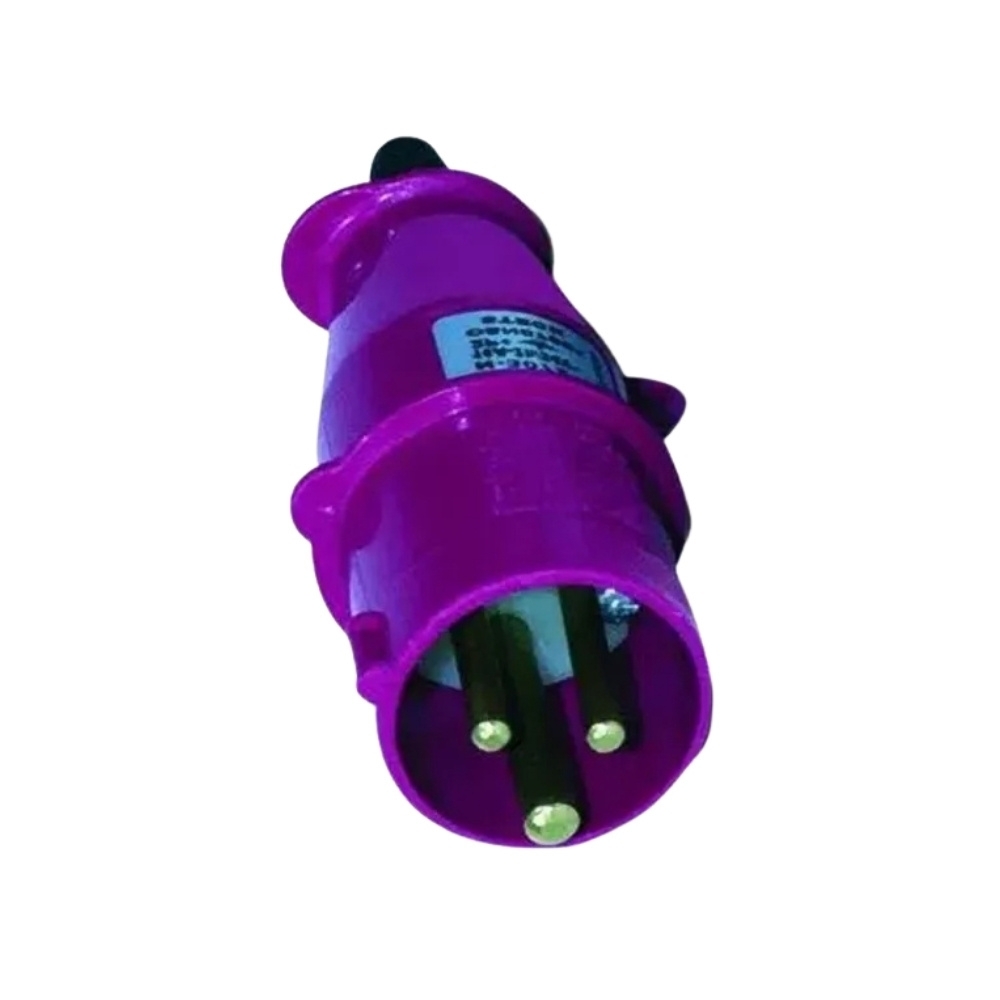 PLUGUE INDUSTRIAL 2P+T 16A 24V LILAS 2H IP44 - STECK