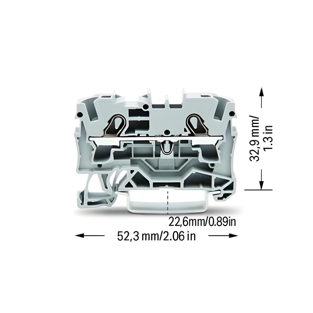 CONECTOR BORNE 4MM PUSH-IN CINZA - WAGO