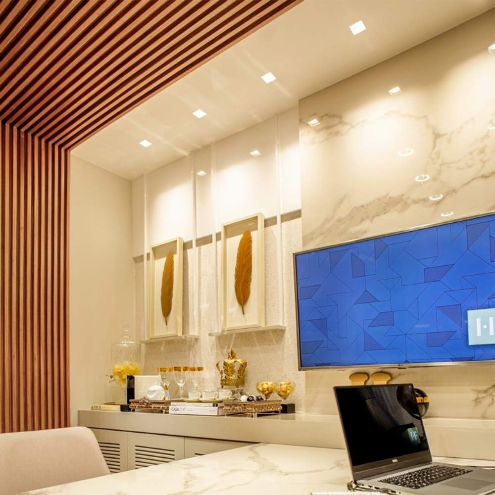 SPOT EMBUTIR PARA 1 LAMPADA AR111 PRETO QUADRADO MICRO BORDA - BELLA LUCE