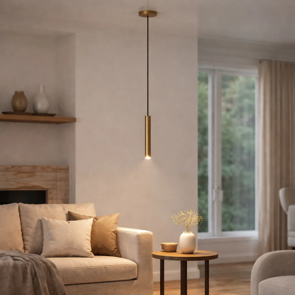 PENDENTE KIT SUSPENSAO PARA 1 LAMPADA E27 60W ALUMINIO COBRE - TY ILUMINACAO