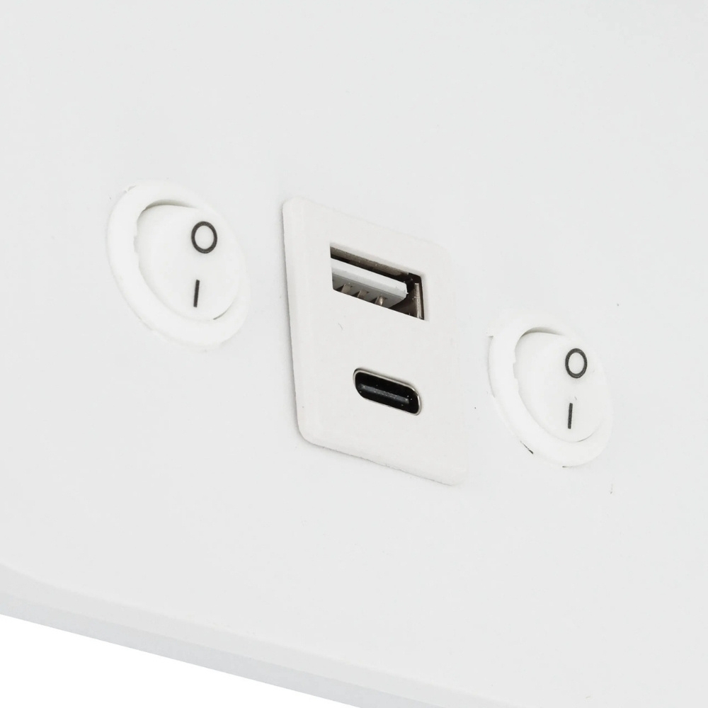 ARANDELA LED LEYA SLIM 7W BIVOLT LUZ AMARELA 3000K 450LM BRANCO IP20 - GAYA