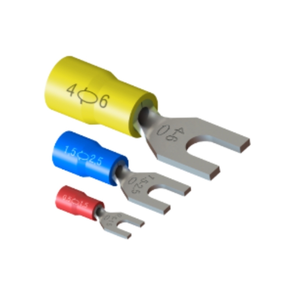 TERMINAL PRE-ISOLADO OLHAL TUBULAR 35MM VERMELHO FURO 8MM - INTELLI