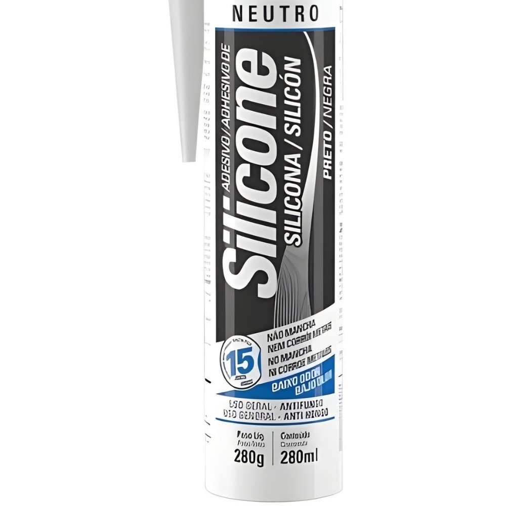 SILICONE NEUTRO 280G PRETO - TEKBOND