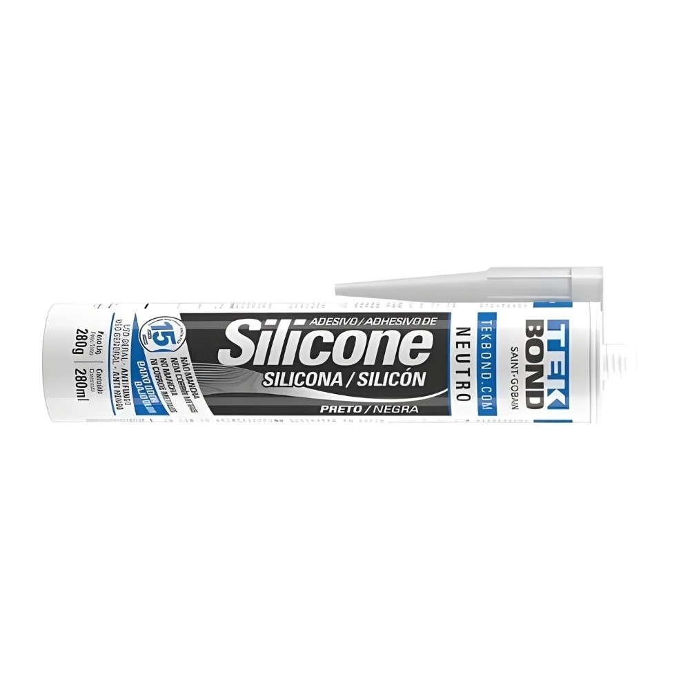SILICONE NEUTRO 280G PRETO - TEKBOND