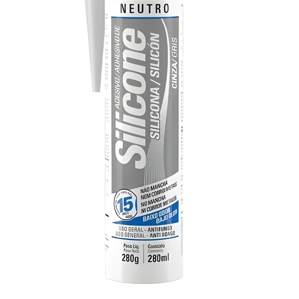 SILICONE NEUTRO 280G CINZA - TEKBOND