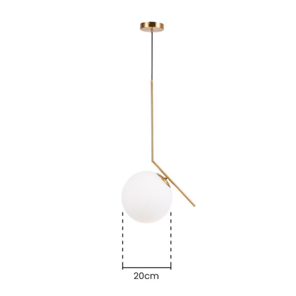 PENDENTE BALANCE PARA 1 LAMPADA E27 20CM 25W BIVOLT GOLD - SKYLIGHT