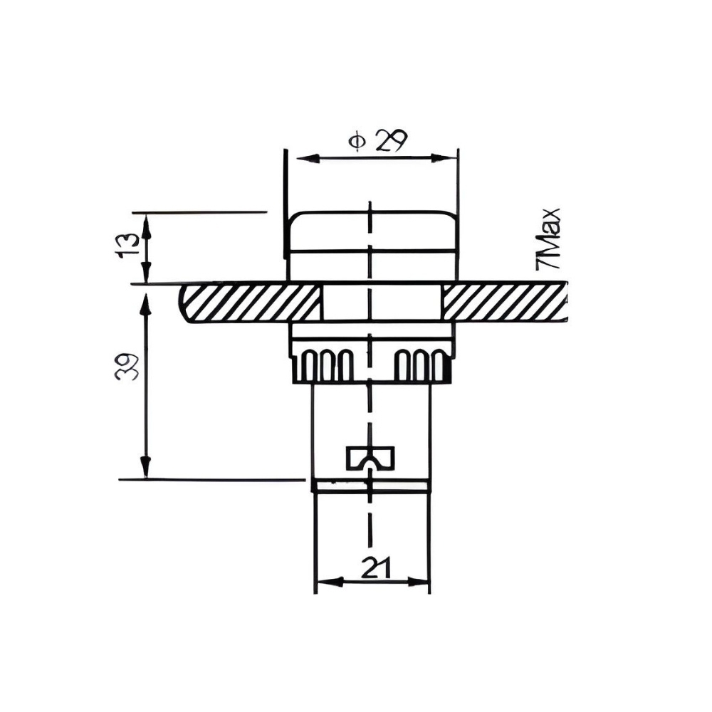 SINALEIRO PLAST MONOBLOCO 220VCA VERDE AD1622DG - JNG