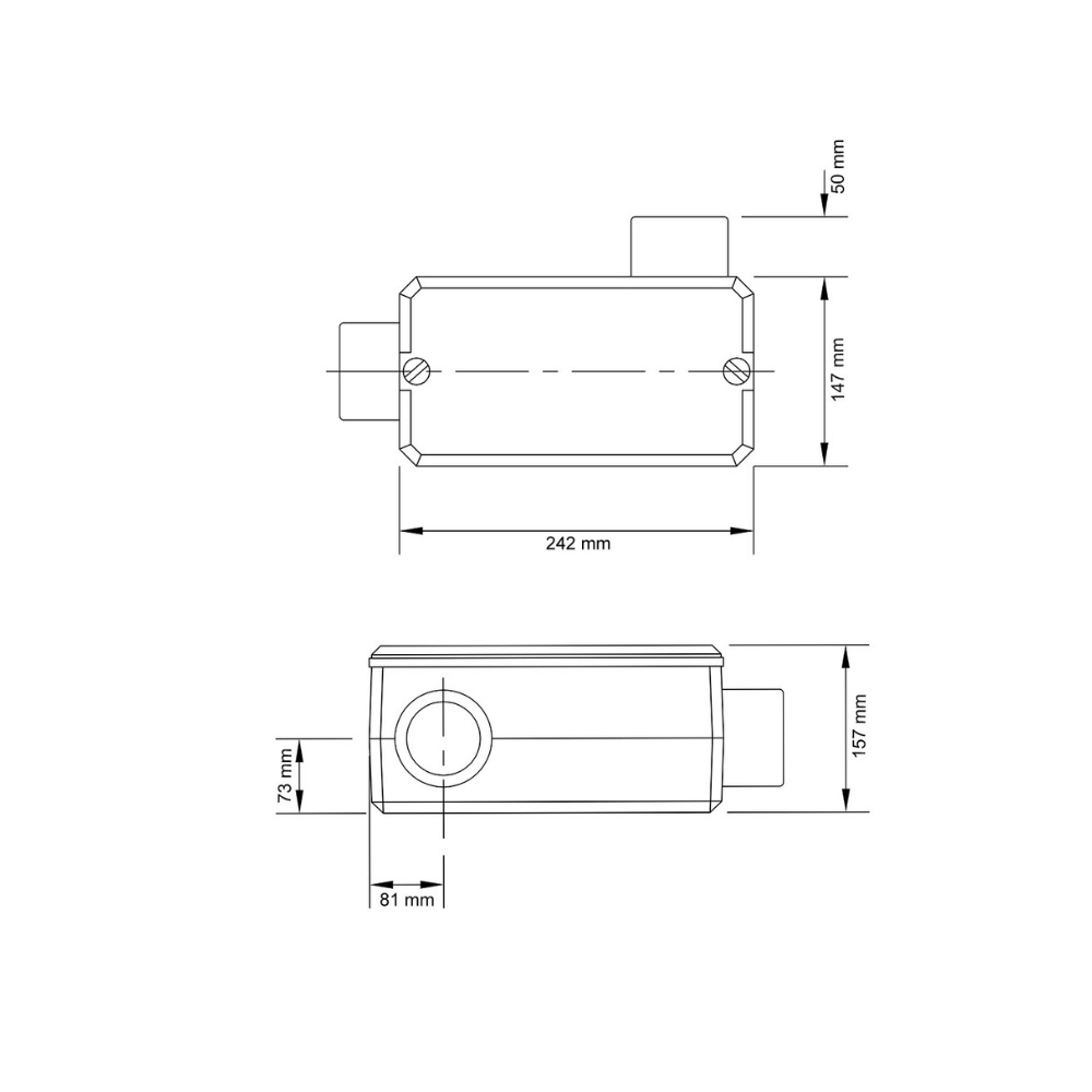 CONDULETE LR ALUMINIO 4 SEM ROSCA COM TAMPA CEGA - TRAMONTINA