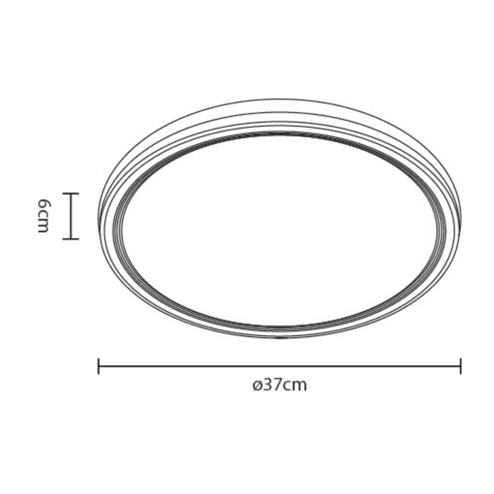 PLAFON LED GENOVA 31W 3000K/4000K/6000K BRANCO 37CM REDONDO - HEVVY