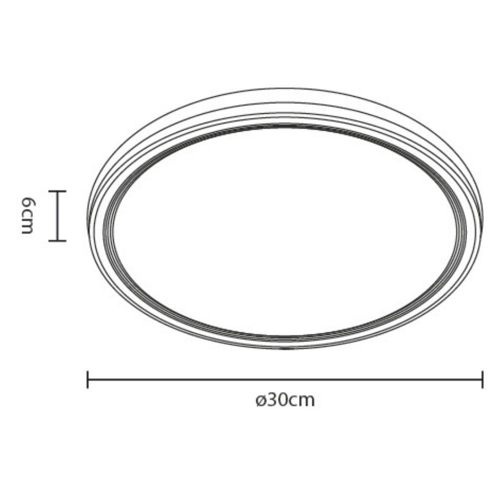 PLAFON LED GENOVA 20W 3000K/4000K/6000K BRANCO 30CM REDONDO - HEVVY