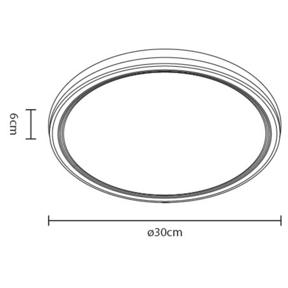 PLAFON LED GENOVA 20W 3000K/4000K/6000K CINZA 30CM REDONDO- HEVVY