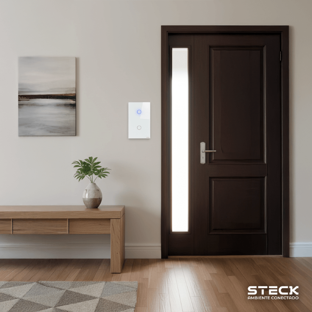 CONJUNTO 4X2 2 INTERRUPTORES TOUCH BRANCO WI-FI AMBIENTE CONECTADO - STECK