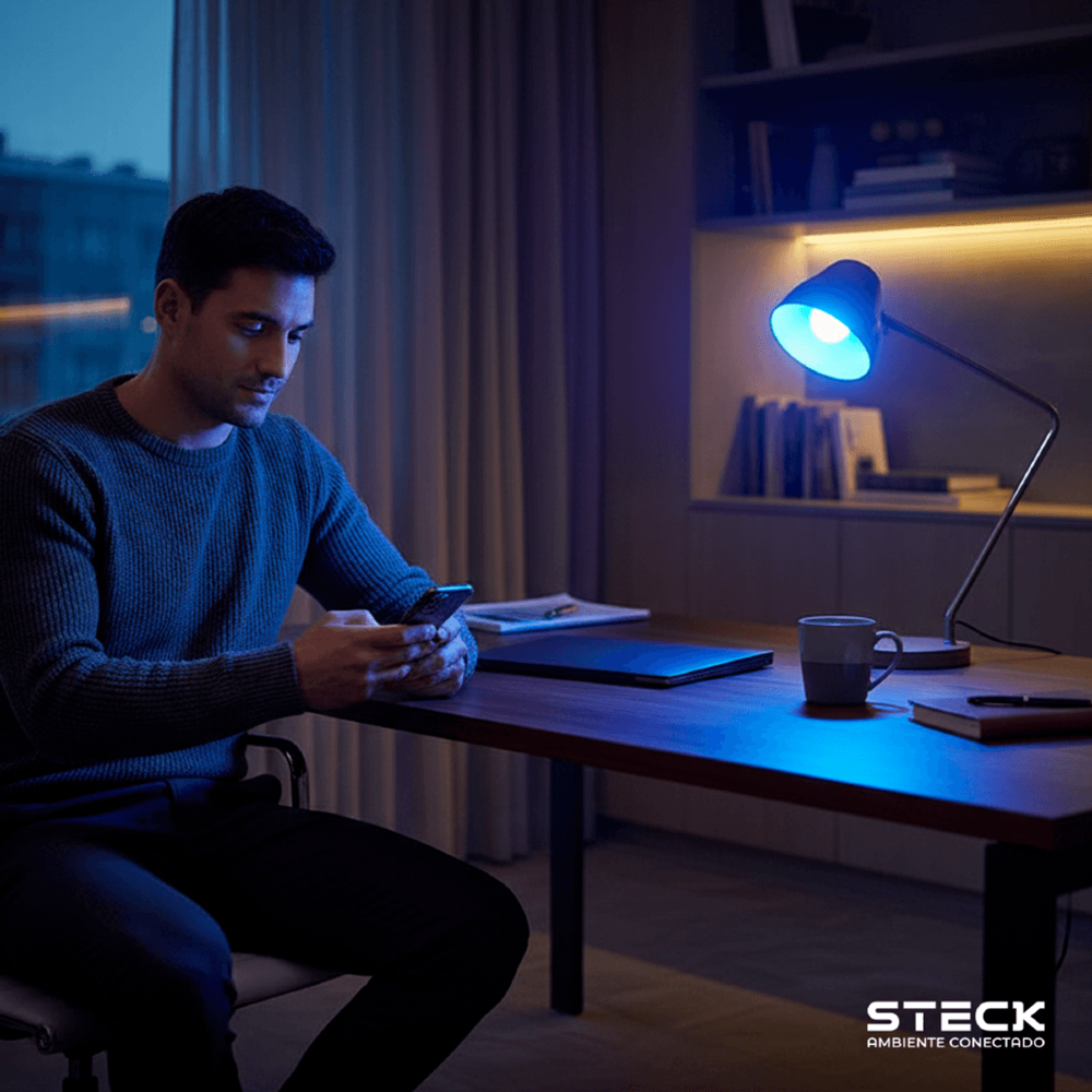 LAMPADA LED 12W RGB+ WI-FI BLE AMBIENTE CONECTADO - STECK