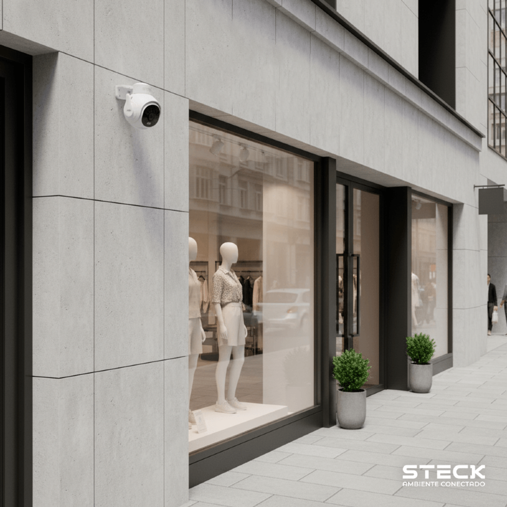 CAMERA DE SEGURANCA EXTERNA PTZ 360G FULL HD WI-FI IP65 AMBIENTE CONECTADO - STECK