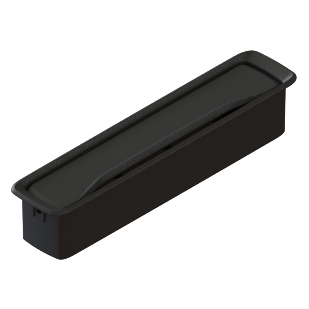 CAIXA EMBUTIR ABS PARA MESA COM 3 TOMADAS 20A+3 FUROS PARA RJ PRETO - DUTOTEC