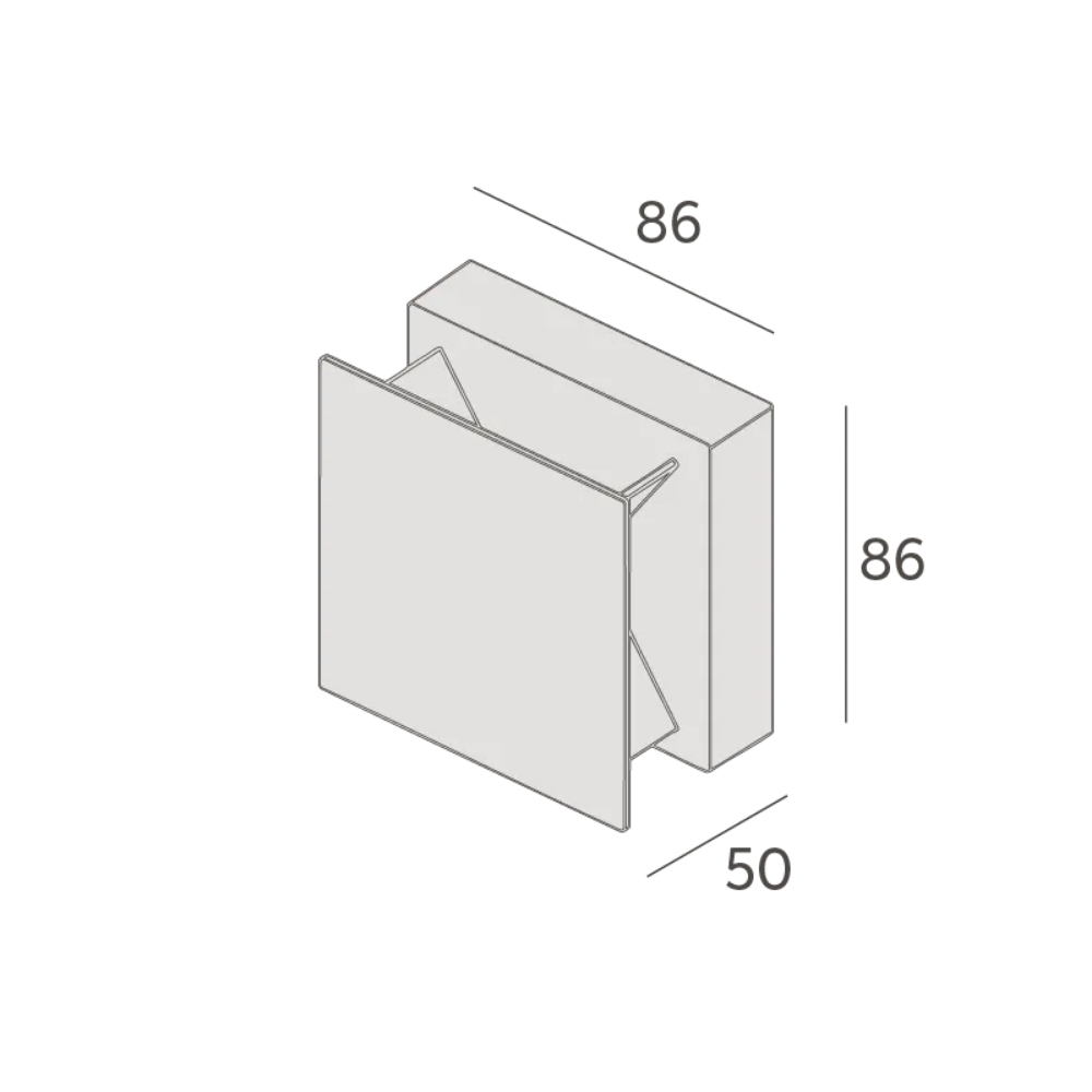 ARANDELA LED QUASAR 8W BIVOLT 2700K 260LM BRANCO QUADRADO IP65 - INTERLIGHT