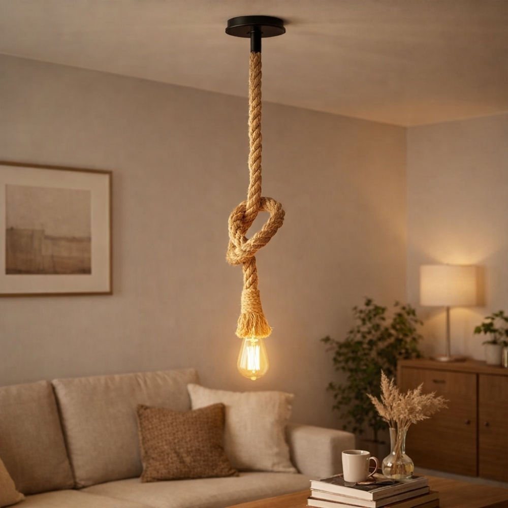 PENDENTE ORBITAL CORDA PARA 1 LAMPADA E27 - KIN LIGHT