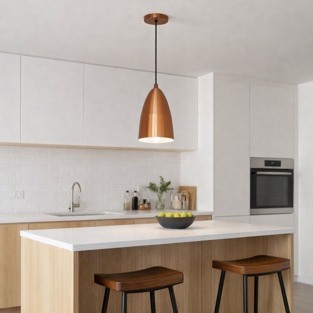 PENDENTE DETROIT COBRE PARA 1 LAMPADA E27 - KIN LIGHT