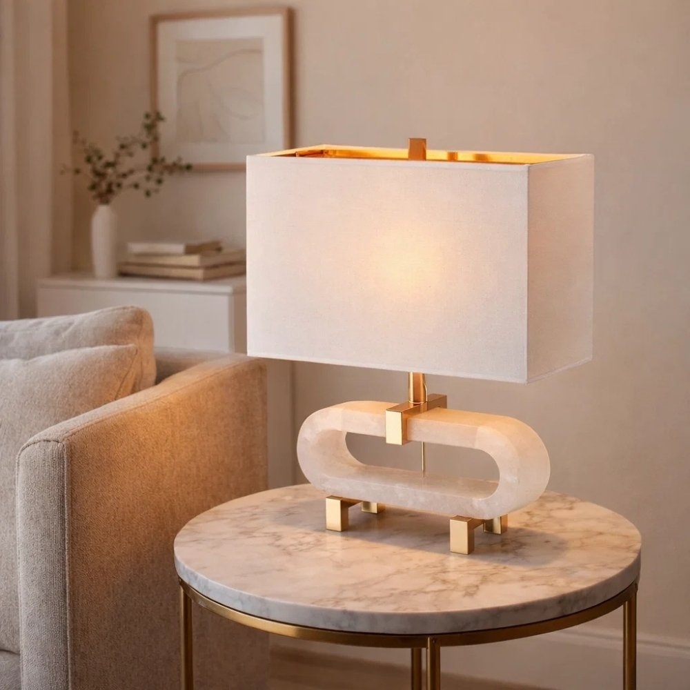 ABAJUR LOS ANGELES PARA 1 LAMPADA E27 COBRE/BRANCO - CHANDELIE