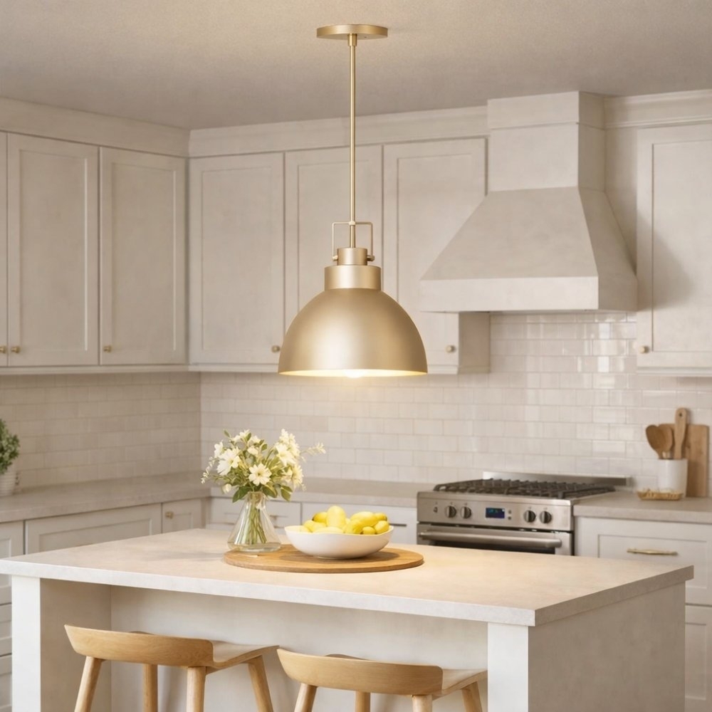 PENDENTE AVEIRO PARA 1 LAMPADA E27 100W DOURADO - KIN LIGHT