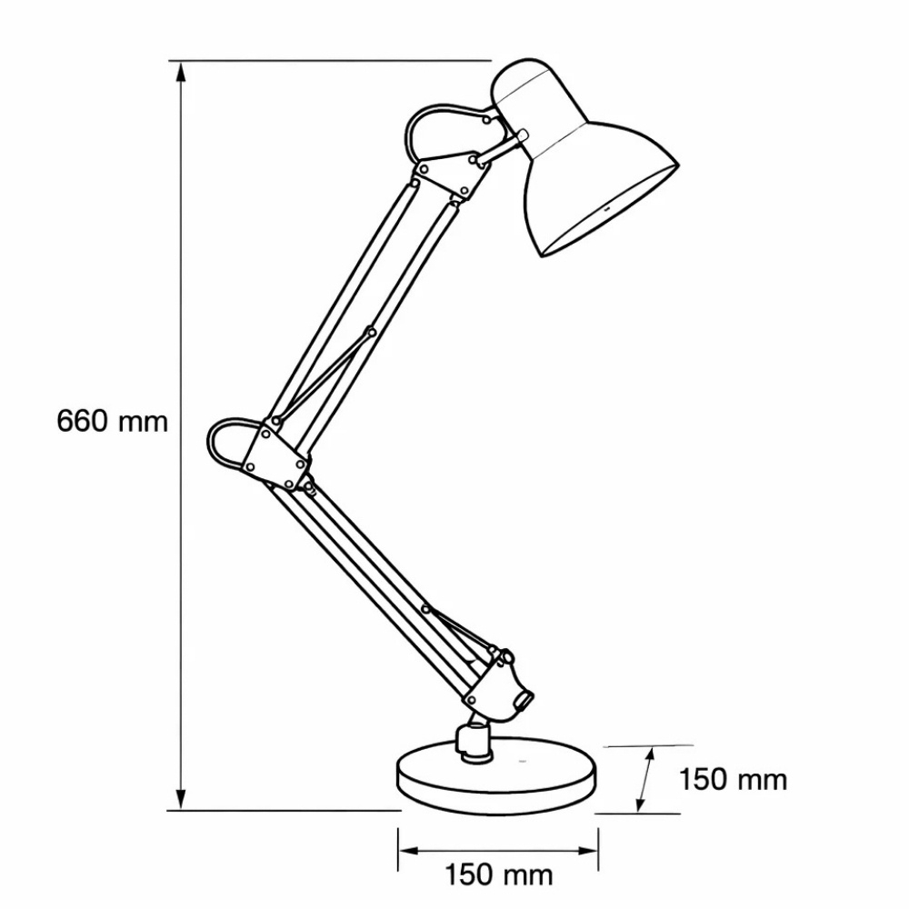 LUMINARIA DE MESA ARTICULAVEL PARA 1 LAMPADA E27 BIVOLT CLIP BRANCO - LUMINATTI