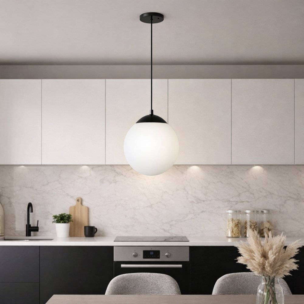 Pendente Astana Bola Fosca 30 cm p/ 1 Lampada E27 - Kin Light