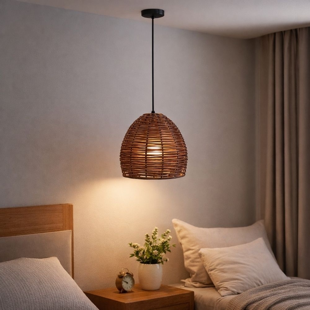 PENDENTE BORNEU PARA 1 LAMPADA E27 AMENDOA - KIN LIGHT