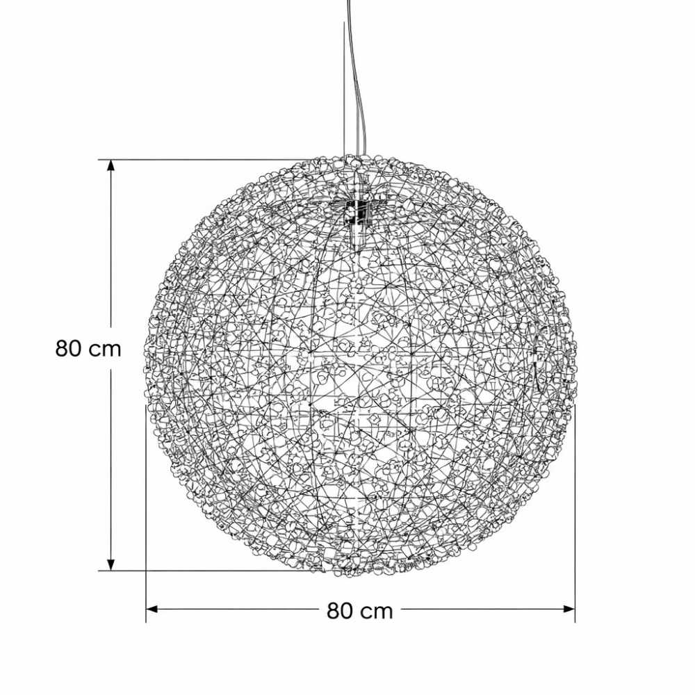 PENDENTE GLOBO PARA 12 LAMPADA G9 CRISTAL DOURADO 80CM - LAMPLUZ