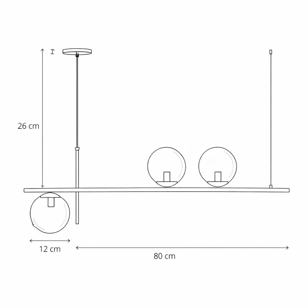 LUSTRE JABUTICABA PARA3 LAMPADA G9 PRETO VIDRO AMBAR - TY ILUMINACAO