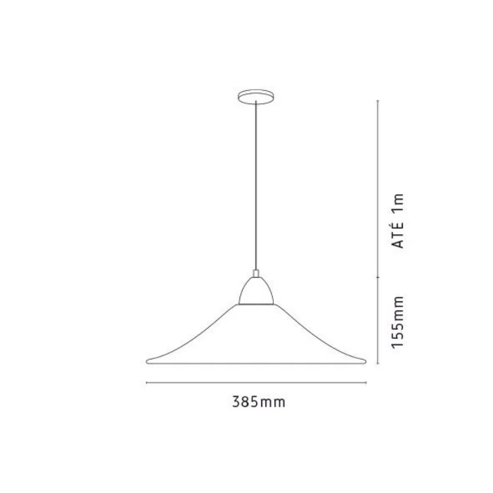 PENDENTE BAHREIN PARA 1 LAMPADA DOURADA - KIN LIGHT
