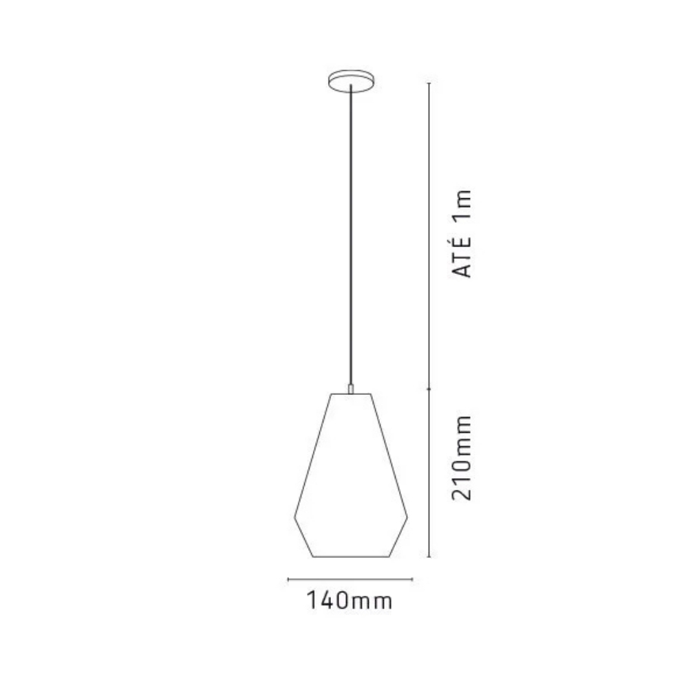 PENDENTE ARAMADO MUMBAI PARA 1 LAMPADA E27 BIVOLT PRETO 24 CM - KIN LIGHT