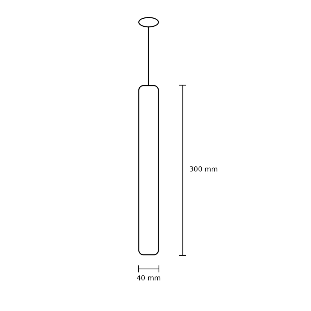 PENDENTE SIENA PARA 1 LAMPADA GU10 PRETO 30CM - KIN LIGHT