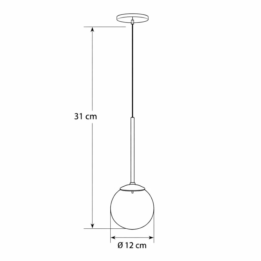 PENDENTE JABUTICABA PARA 1 LAMPADA G9 PRETO VIDRO AMBAR - TY ILUMINACAO