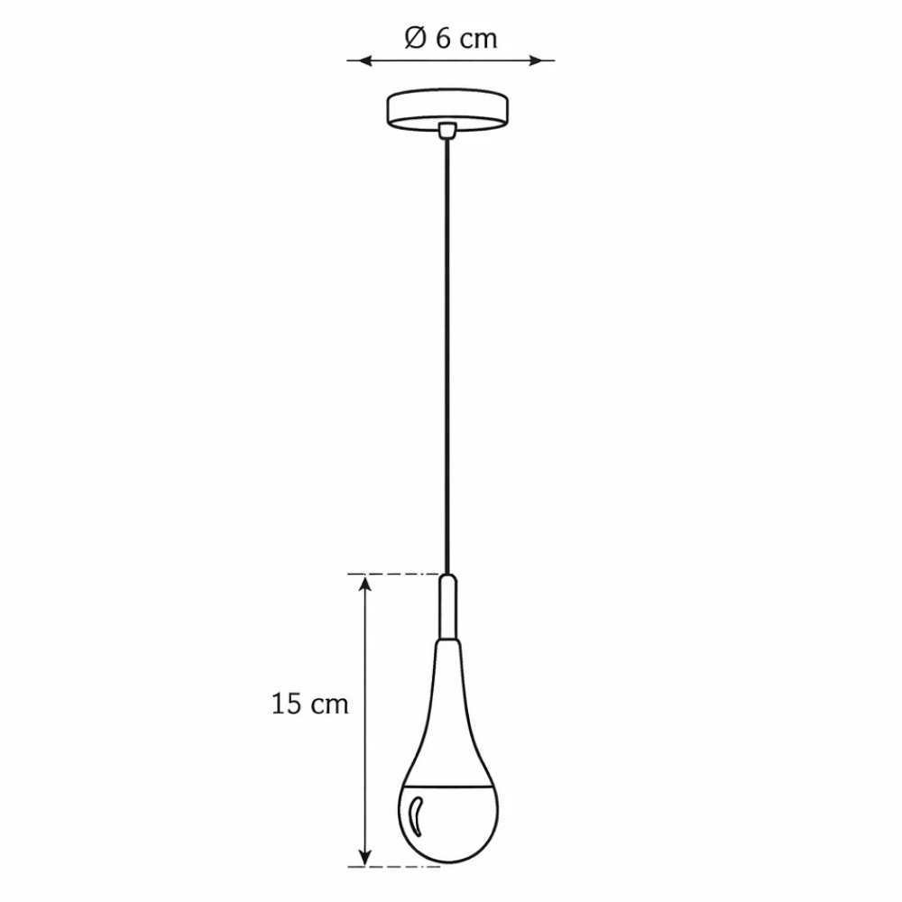 PENDENTE MINI BOLA PARA 1 LAMPADA G9 PLASTICO PRETO - TY ILUMINACAO