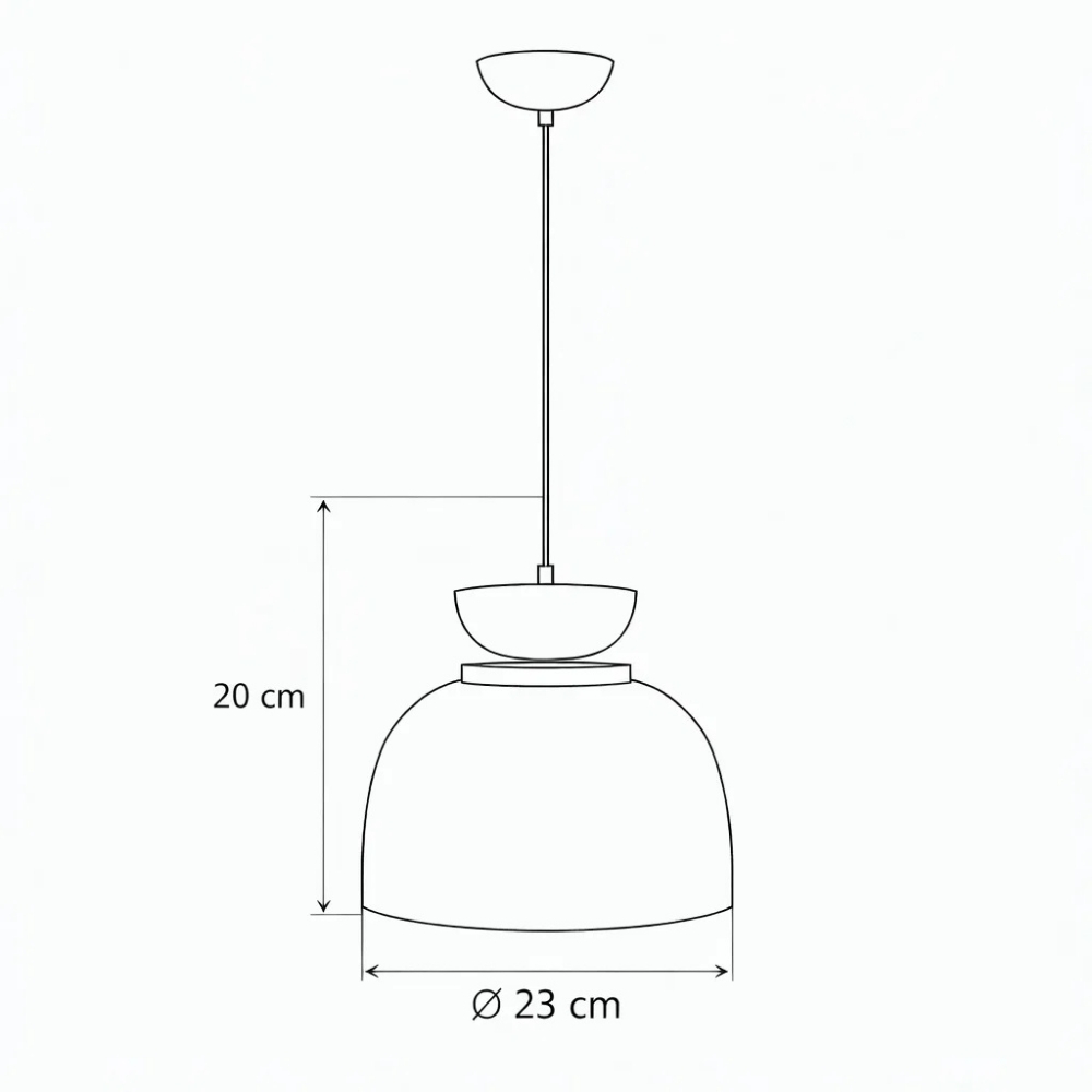 PENDENTE CARTAXO PARA 1 LAMPADA E27 RUBY FOSCO ANEL CB - TY ILUMINACAO