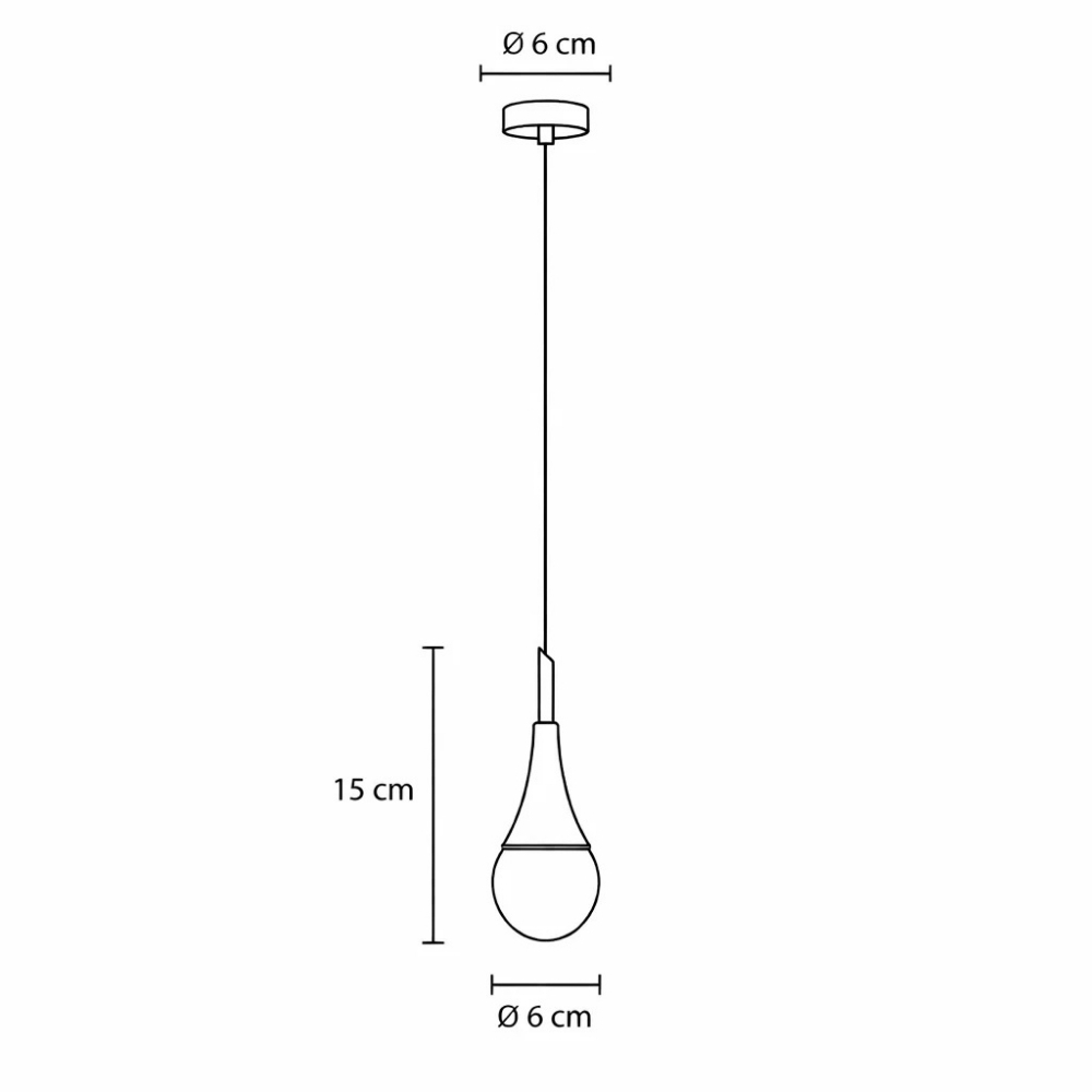 PENDENTE MINI BOLA PARA 1 LAMPADA G9 PLASTICO CHAMPAGNE - TY ILUMINACAO