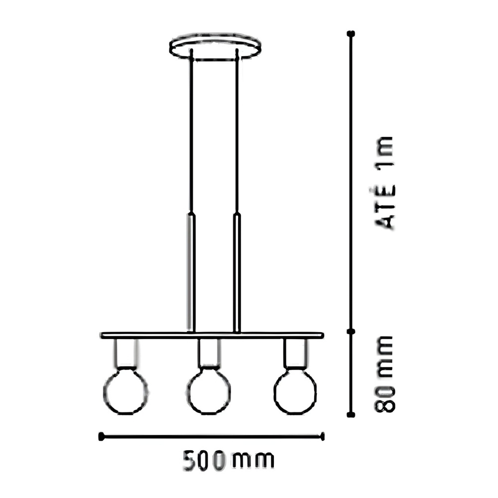 PENDENTE FLORENCE PARA 3 LAMPADAS E27 COBRE - KIN LIGHT